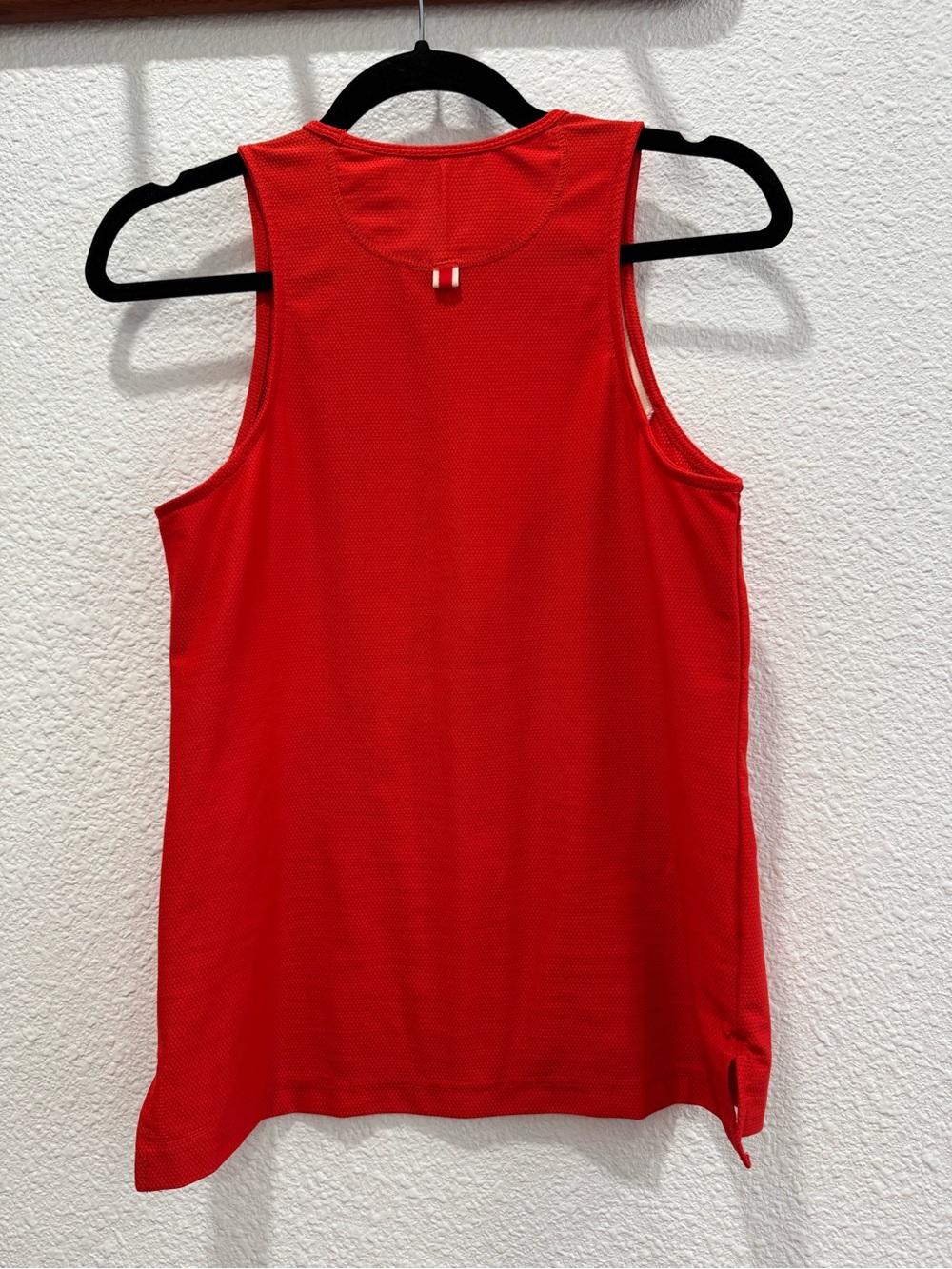 Tracksmith Red Tank with White Diagonal Stripe - Picture 3 of 3